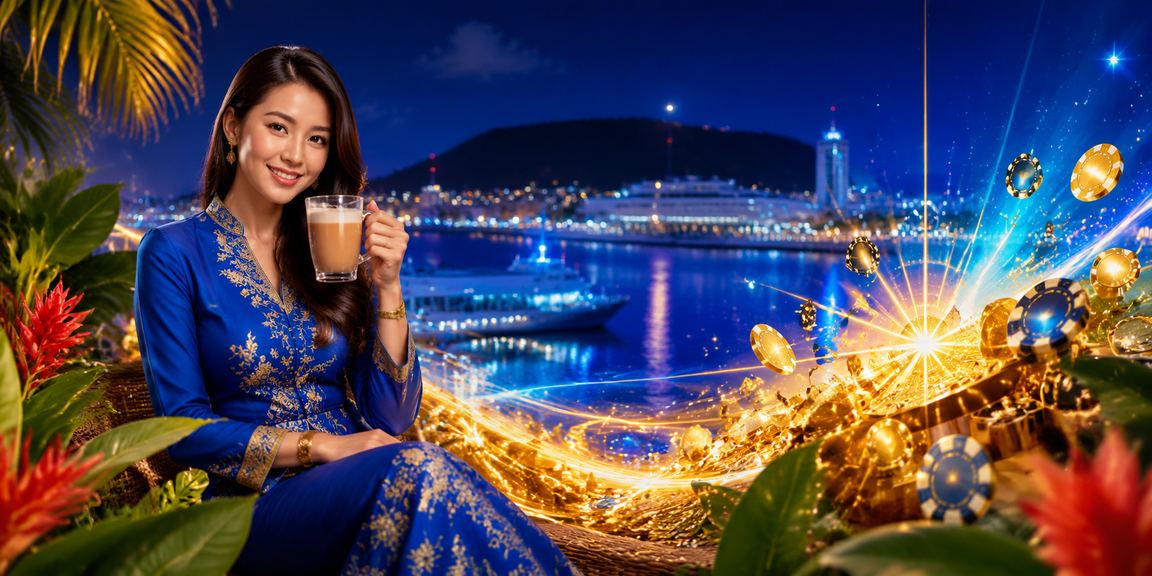Pengguna Malaysia dalam baju kurung menggunakan aplikasi kasino yang selamat